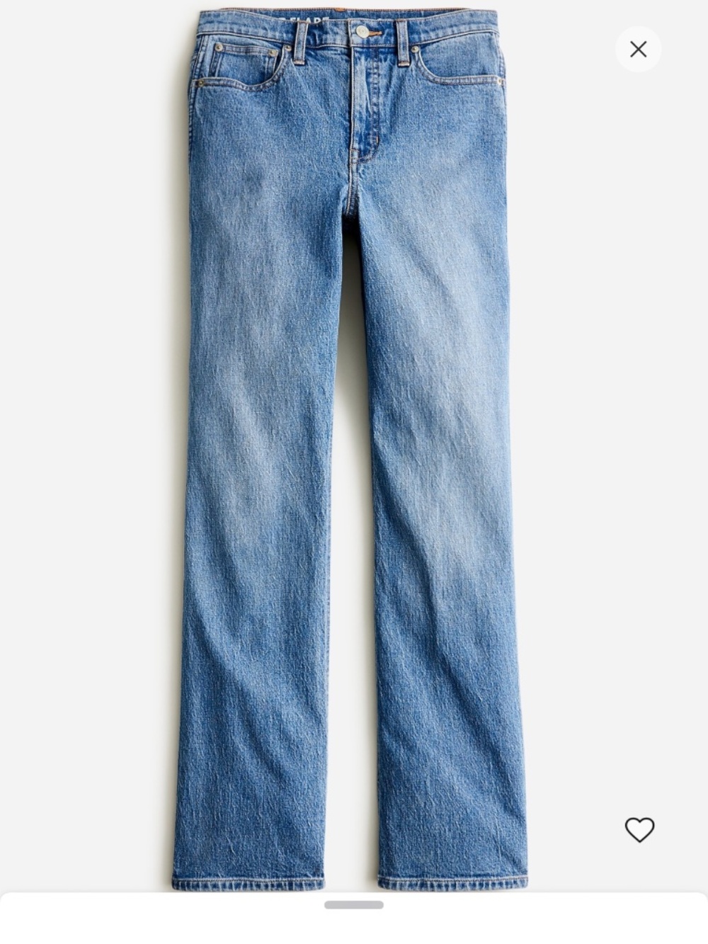 NWOT J. Crew High-rise full-length flare jean in Medium Indigo wash Size 25
